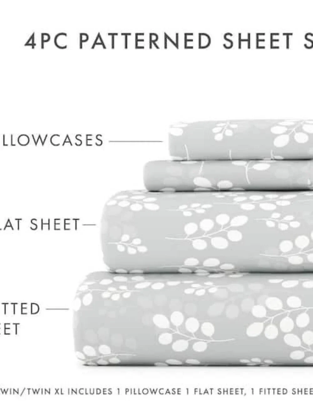 Home Collection Wheat-Field 4-Piece king sheet set .
